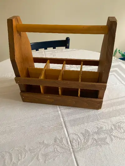 Beautiful handmade wooden after work toolbox (BEER HOLDER), View more