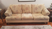 Sofa Couch and 2 Chairs Set -fabric & leather (bottom strip)