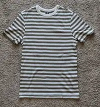 G-Star RAW White/Green Striped T-Shirt (Size M)