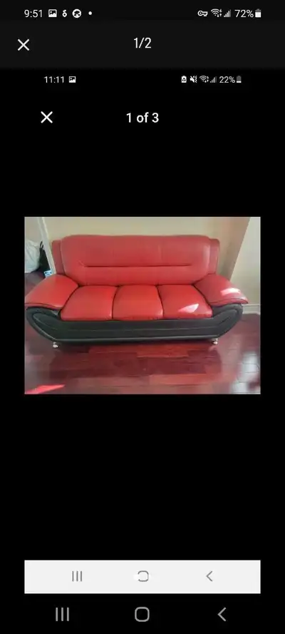 Faux Leather Sofa, View more
