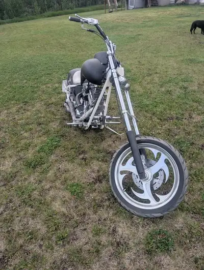 Hard tail chopper for sale, roughly 5000 km on it, has a 113 Ultima Evo with a 5 speed Ultima transm...