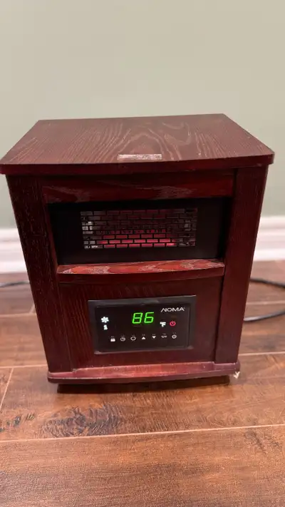 NOMA Wood Cabinet Infared Space Heater w/Remote Control & Thermo, View more