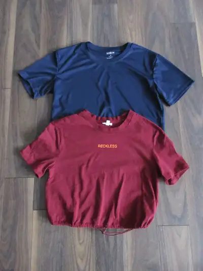 Ladies Shein Small & Ladies Medium Ardene Cropped T-Shirts, View more
