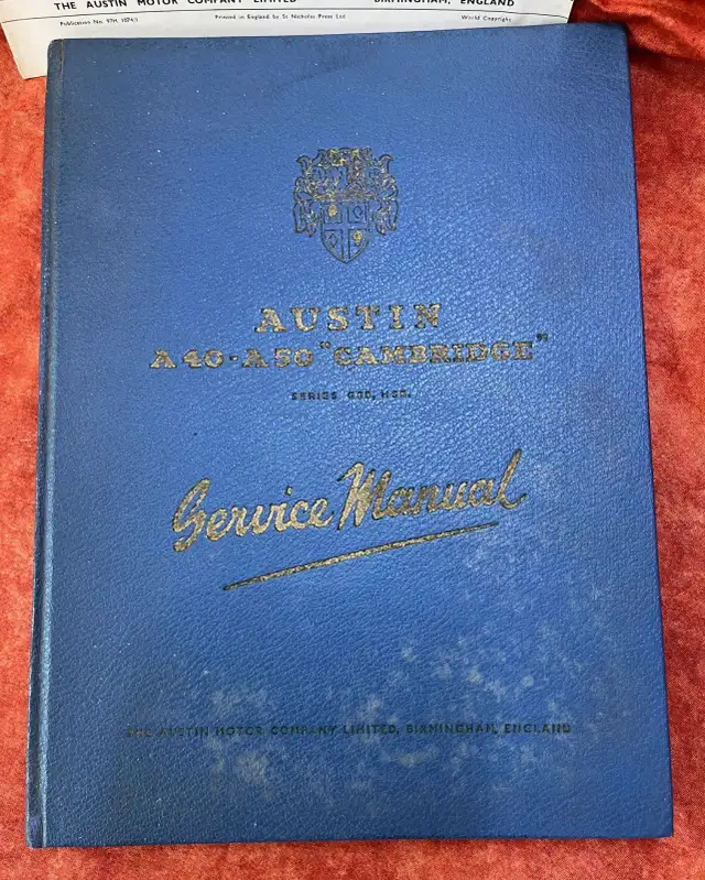 Vintage car service manual. Austin Cambridge in Other in Red Deer - Image 3
