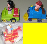 McDonald's 1989 Peanuts Popmobiles lot of 3