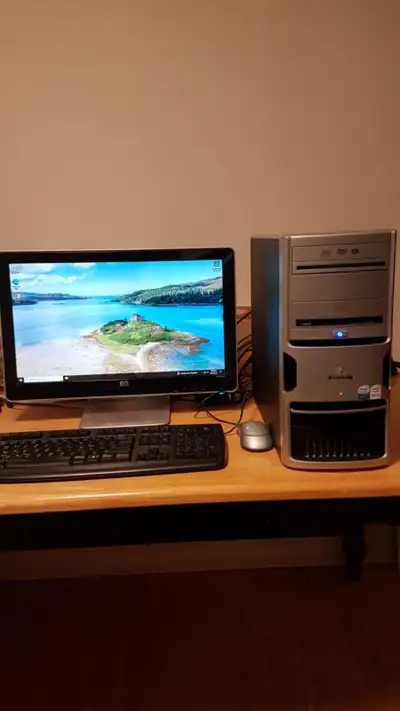 Gateway tower Core 2 Duo, 250 GB. Hard-drive, 4 gigs of ram. Windows 10 is not activated but still l...