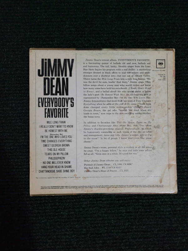 Jimmy Dean Vinyl in CDs, DVDs & Blu-ray in Trenton - Image 2