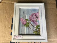 FRAMED OIL PAINTING LILACS ON CANVAS .694