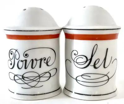 Vintage 1980 Ensemble SEL-POIVRE Porcelaine D'Auteuil France, View more