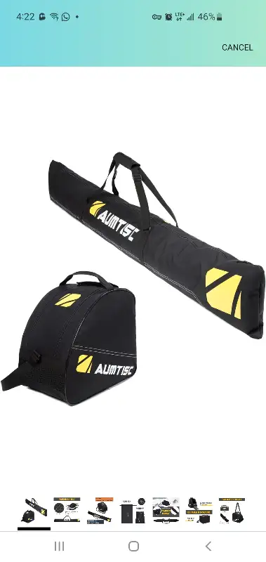 Ski Bag Padded Ski and Boot Bag Combo for 1 Pair of Skiis, View more