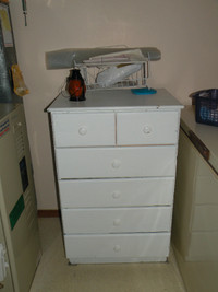 Sturdy chest of drawers.  White