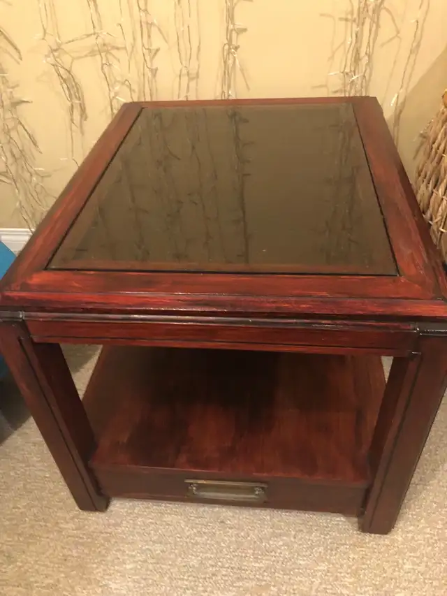 Coffee table and matching end tables- solid wood in Multi-item in Edmonton - Image 3