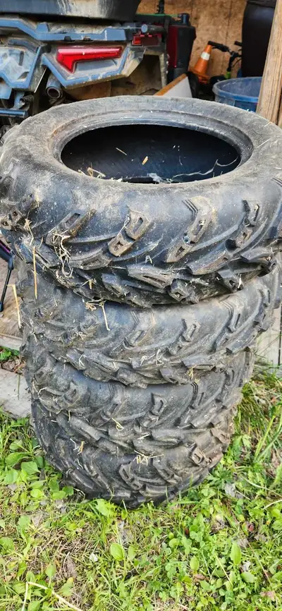 Nearly new 26 x 14 atv tires from polaris sportsman 150 obo