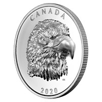 2020 Canada $25 1Oz EHR Proud Bald Eagle Silver Coin RCM