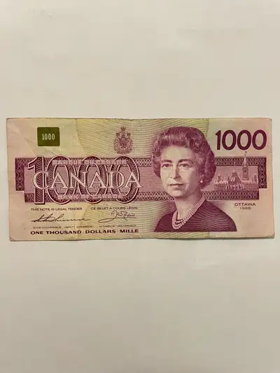 1988 One Thousand Dollar Banknote, View more