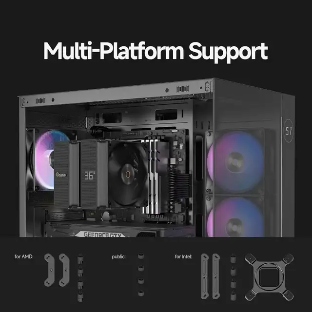 Iota A62 BK CPU Cooler,CPU Air Cooler Digital Display in System Components in City of Montréal - Image 8