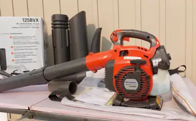 For Sale, Husqvarna 125BVX handheld blower vacuum 28cc. In excellent condition with very low hours....