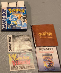 Pokemon Blue Version (Game Boy, 1998) Complete In Box! - SAVES -