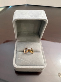 18K Yellow Gold Cartier Brand Designer 5 Diamond Ring!