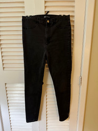 Two pairs of Zara denim black jeans
