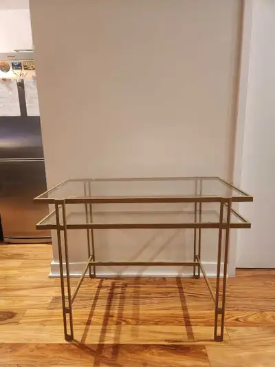 Glass Desk with Gold Trim, View more