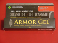 NEW PACKAGE OF ARMOR SILVER TOPICAL GEL WOUND DRESSING, ETC