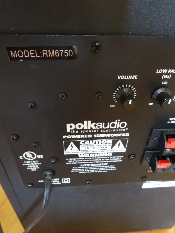 Polk Audio RM6750 powered subwoofer for sale in Speakers in Markham / York Region - Image 6