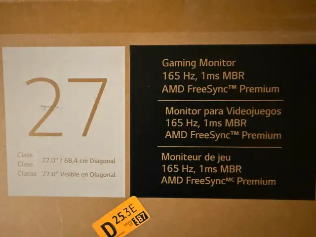 écran de jeu LG Ultragear 27GQ50F-B in Monitors in City of Montréal - Image 3
