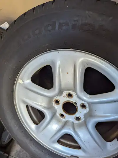 - Two great condition Grenlander winter tires - 17" steel rims (4) (specs: https://www.wheel-size.co...