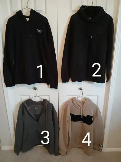 Men's hoodies.  $5 & $10, View more