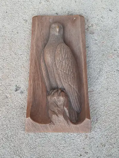 Karl Rothammer Eagle bird wood plaque wall art sculpture, View more