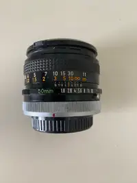 Canon FD 50mm f1.8 SC Lens With Diaphragm Lock Lever