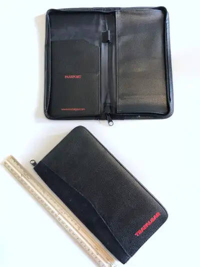 *TRAVEL WALLETS, BRAND NEW, BLACK. HOLDS ALL YOU'LL NEED!, View more