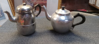 Silver colored pots