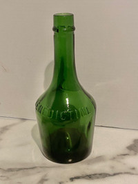 “Antique  Benedictine Green Liquor Horseshoe Embossed Bottle” 