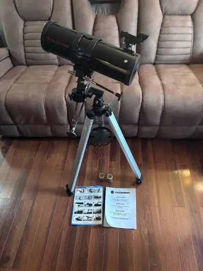 Celestron FirstScope 114 Short Reflector – 4.5” Mirror, View more