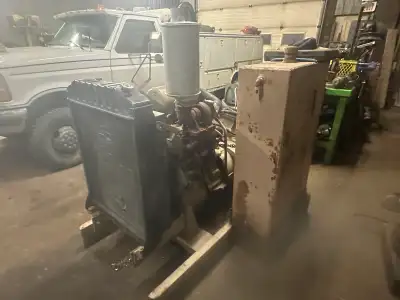John Deere genset, rebuilt engine great runner ready to plumb in , gauge box needs a cover, on skid...