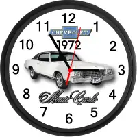 1972 Chevy Monte Carlo Custom Wall Clock - Classic Chevrolet