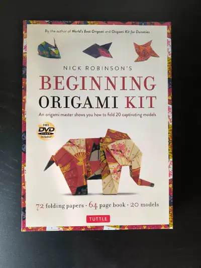 Nick Robinson's Beginning Origami Kit in brand new condition. Includes the book, DVD and origami pap...