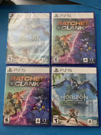 New PS5 game. 1/Ratchet Clank $39 2/: Horizon  $59