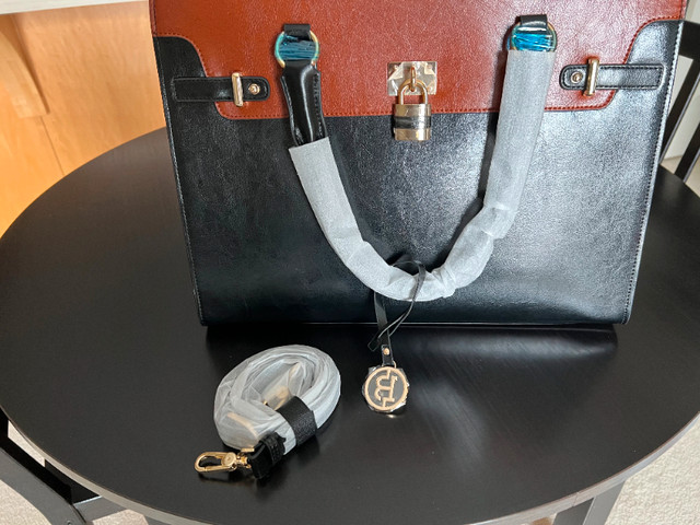 BOSTANTEN Womens Briefcase Leather Laptop Bag for Women Stylish in Women's - Bags & Wallets in Calgary