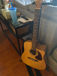 Simon and Patrick acoustic electric guitar