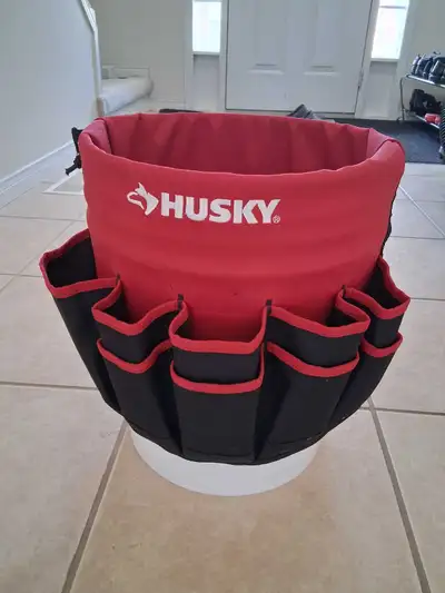 Husky Tool Caddy Fits over standard buckets sold at any hardware store Caddy only, does not include...