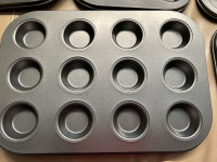 6 - 12-hole non-stick mini tartlett pans 
