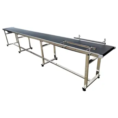 177*15.7inch PVC Belt Conveyor with Double Guardrail 230578, View more