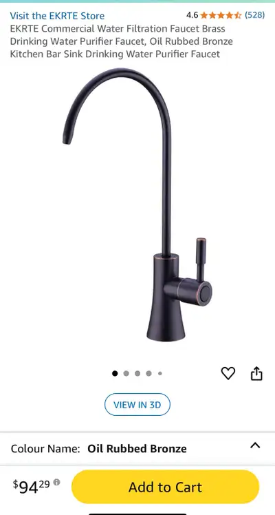 Drinking water faucet. Oil rubbed bronze. New, in box. Selling because I decided to install a differ...