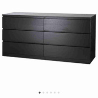 Used Malm Dresser - 6 drawers 