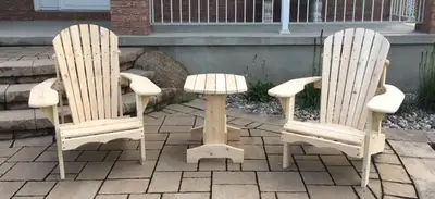 WHITE CEDAR ADIRONDACK/MUSKOKA CHAIRS, TABLES AND FOOTSTOOLS, View more