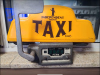 Vintage Taxi Meter and  Light Sign