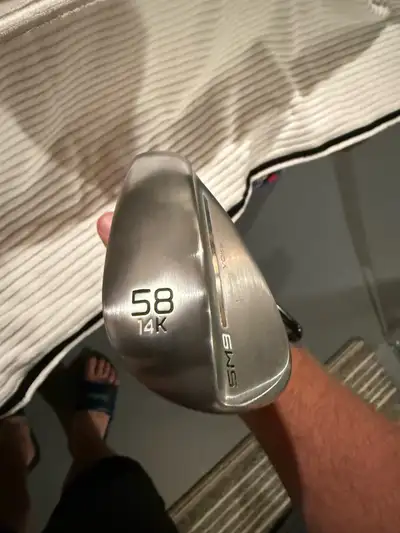 RH SM9 58.14 K Brand new still in wrapper Vokey wedge flex Tour Chrome finish Text 403.510.9815 Tags...